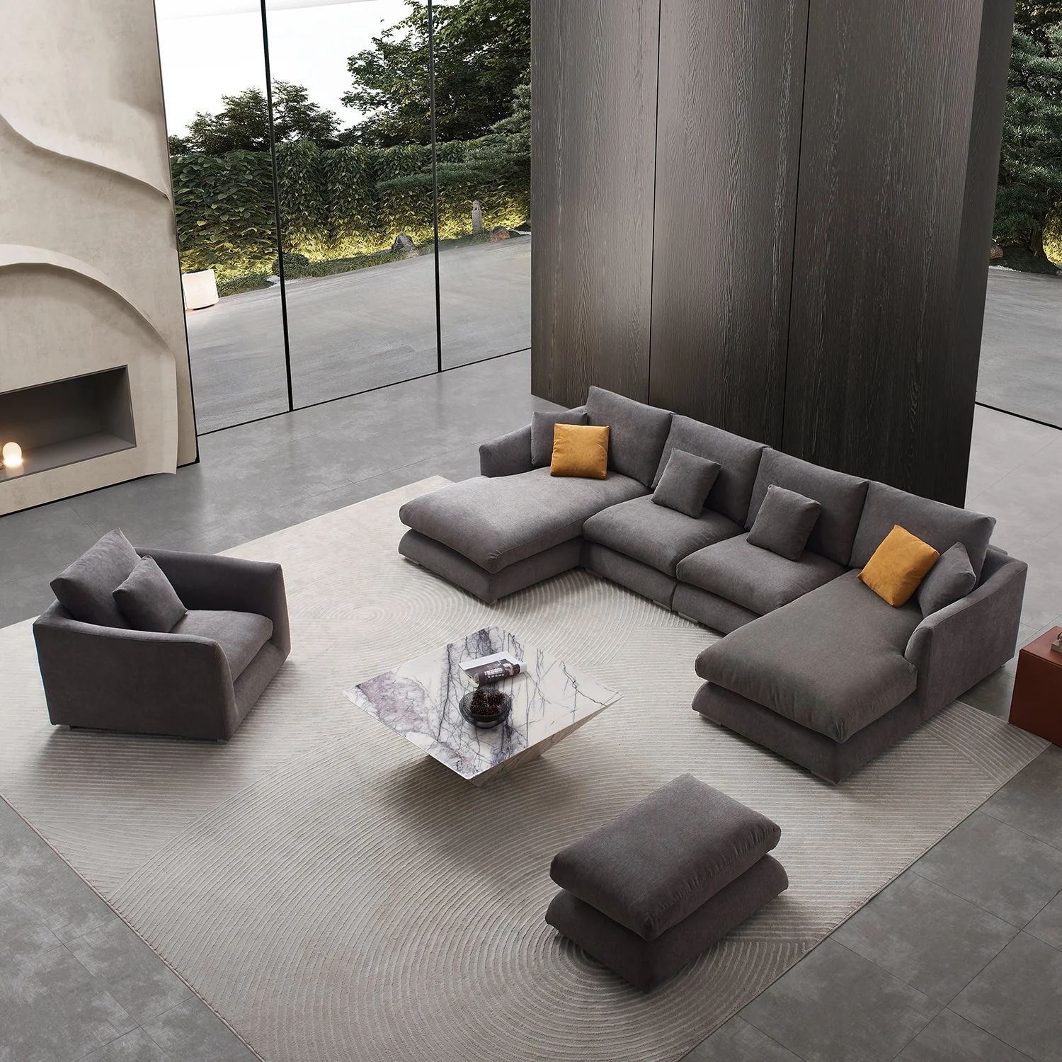 Feathers U Sectional Room Set - Image 5