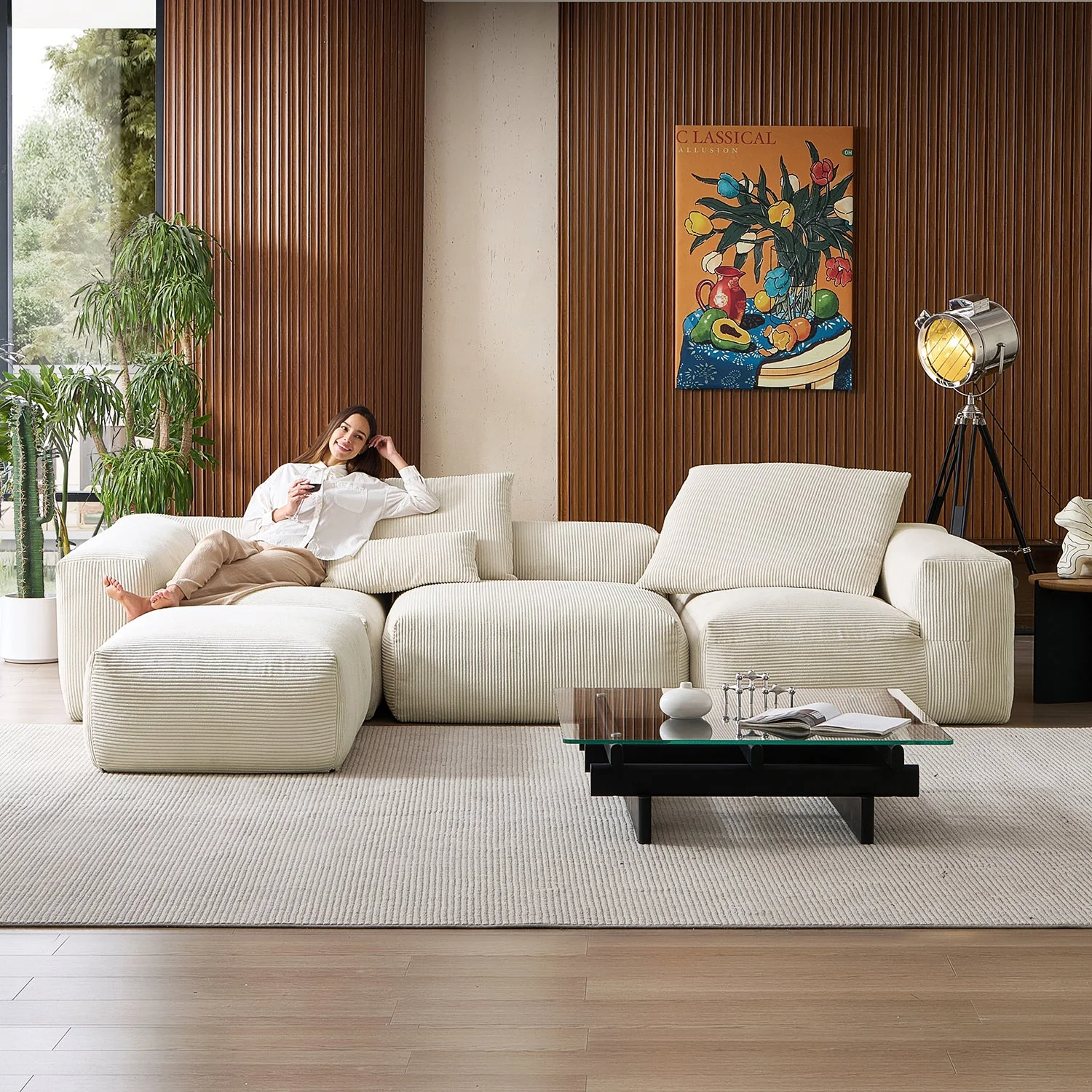 Mellow Extra Deep Sectional with Ottoman - Image 33