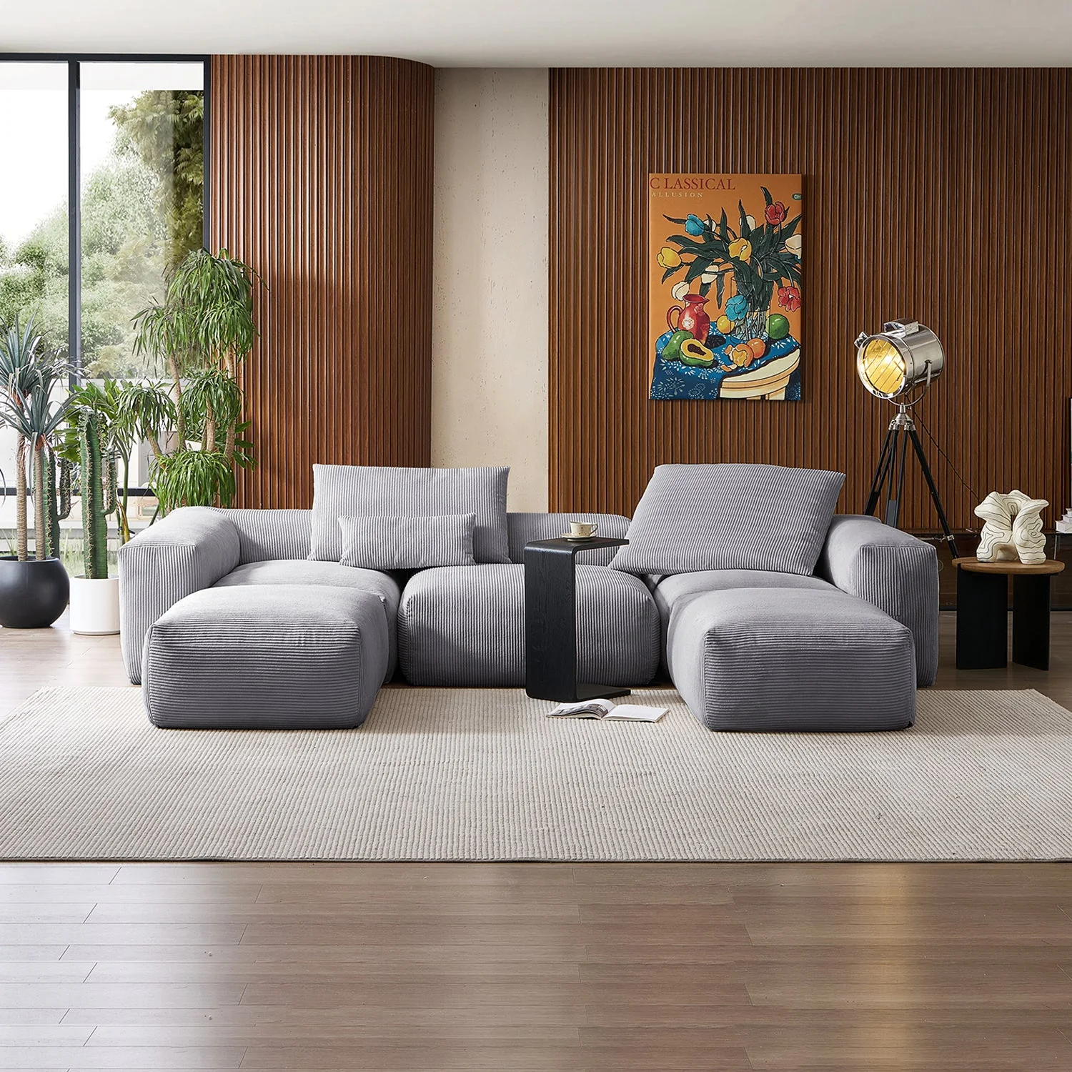 Mellow Extra Deep U Sectional with Ottoman - Image 14