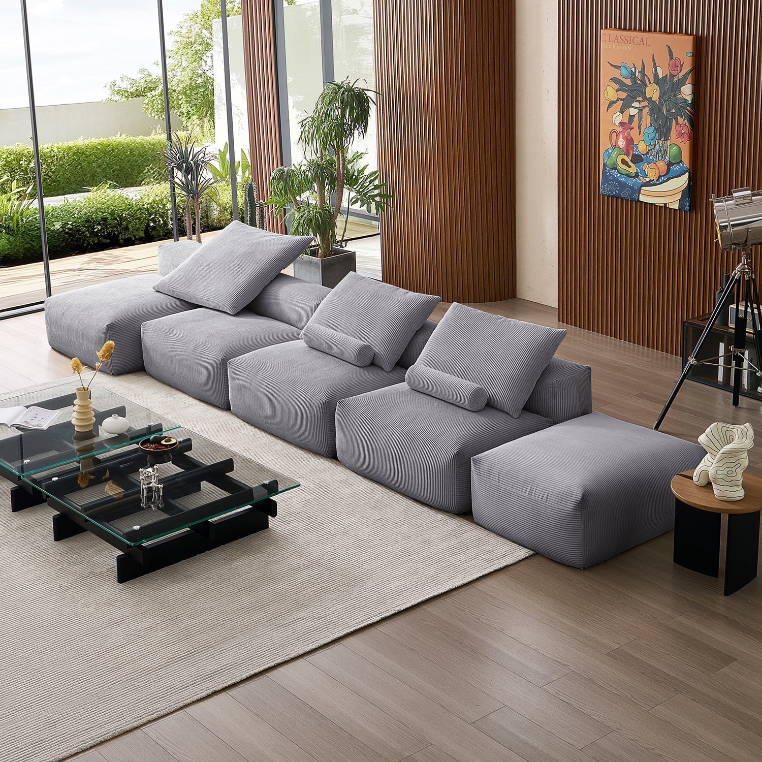 Mellow Open Sectional with Ottoman - Image 68
