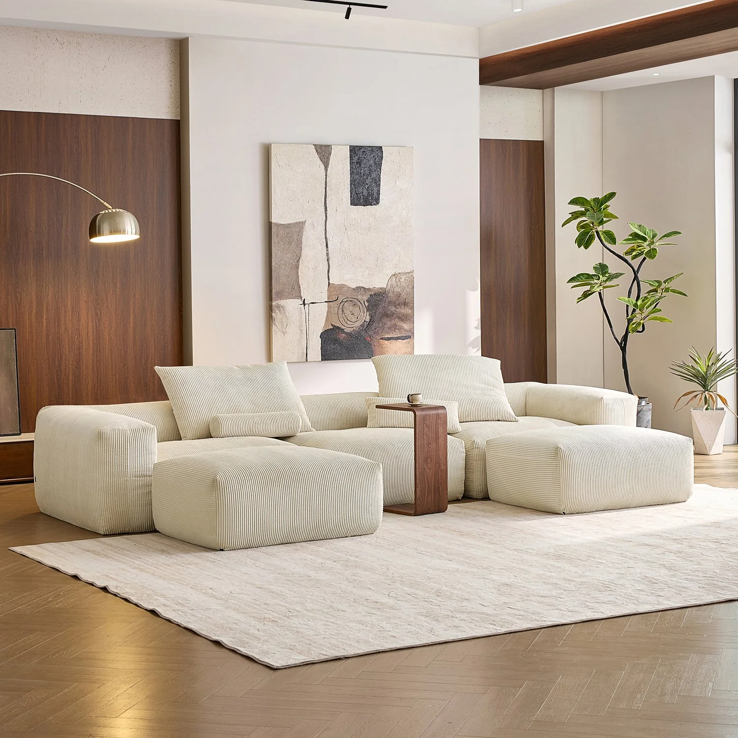 Mellow U Sectional with Ottoman - Image 13