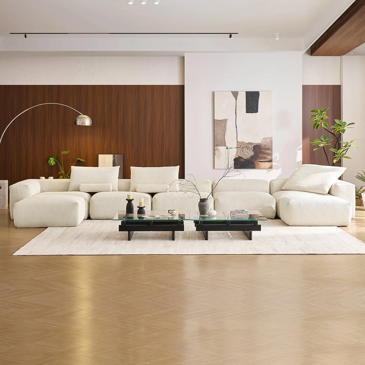 Mellow U Sectional with Ottoman - Image 53